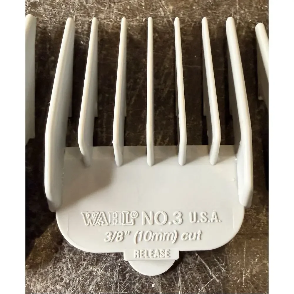 5 Wahl Hair Clipper Comb Guards No. 2, 3, 4, 6, 8, Grey,  Guards only